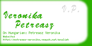 veronika petreasz business card